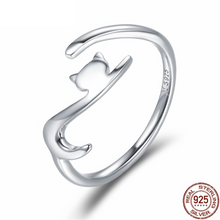 Cargar imagen en el visor de la galería, Anillo gatuno  - Plata 925
