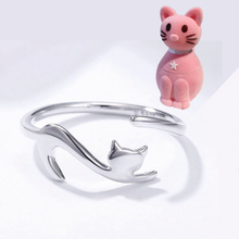 Cargar imagen en el visor de la galería, Anillo gatuno  - Plata 925
